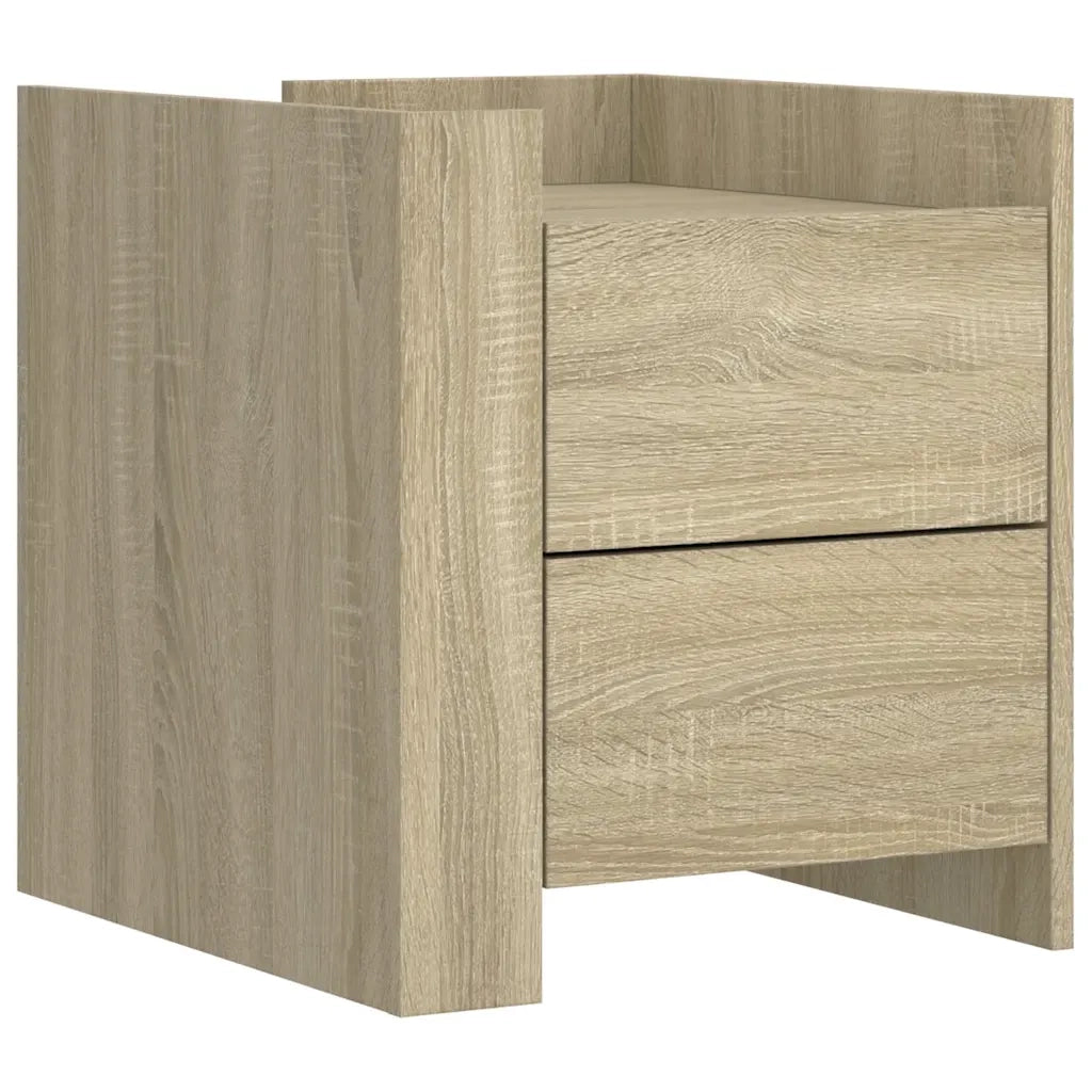 vidaXL Comodino Rovere Sonoma 45x50x50 cm in Legno Multistrato