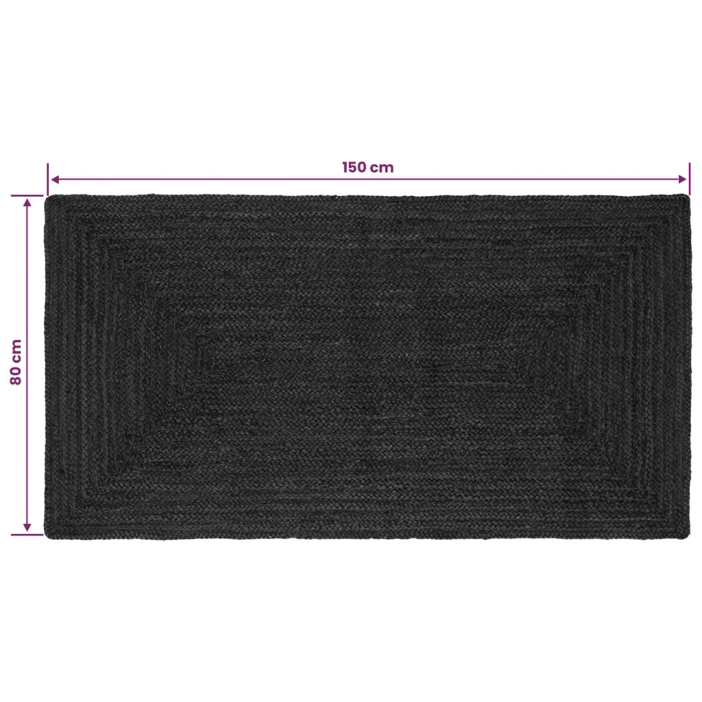 Tappeti per area Rettangolare Grigio Scuro 80 x 150 cm Juta 42010429
