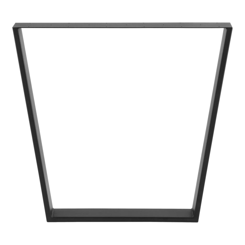 Set di 2 gambe per tavolo fai da te con tappi di protezione 55-75 x 72 cm nero opaco 03_0008080
