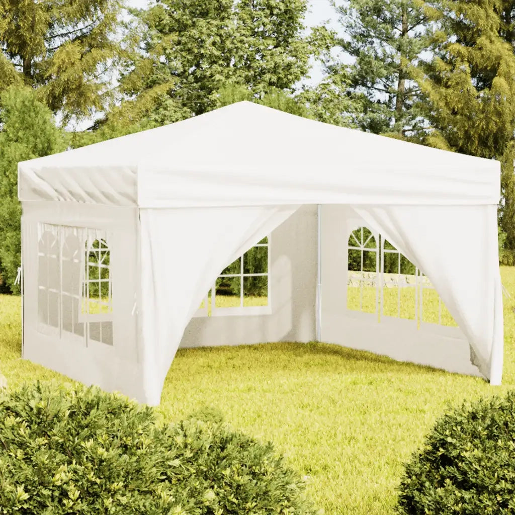 Tenda per Feste Pieghevole con Pareti Laterali Crema 3x3 m 93522