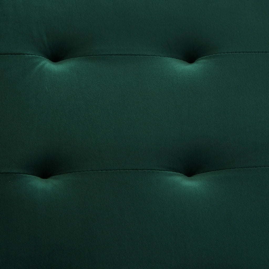 DIVANO LETTO 2 POSTI 215x81,5 cm Verde in velluto