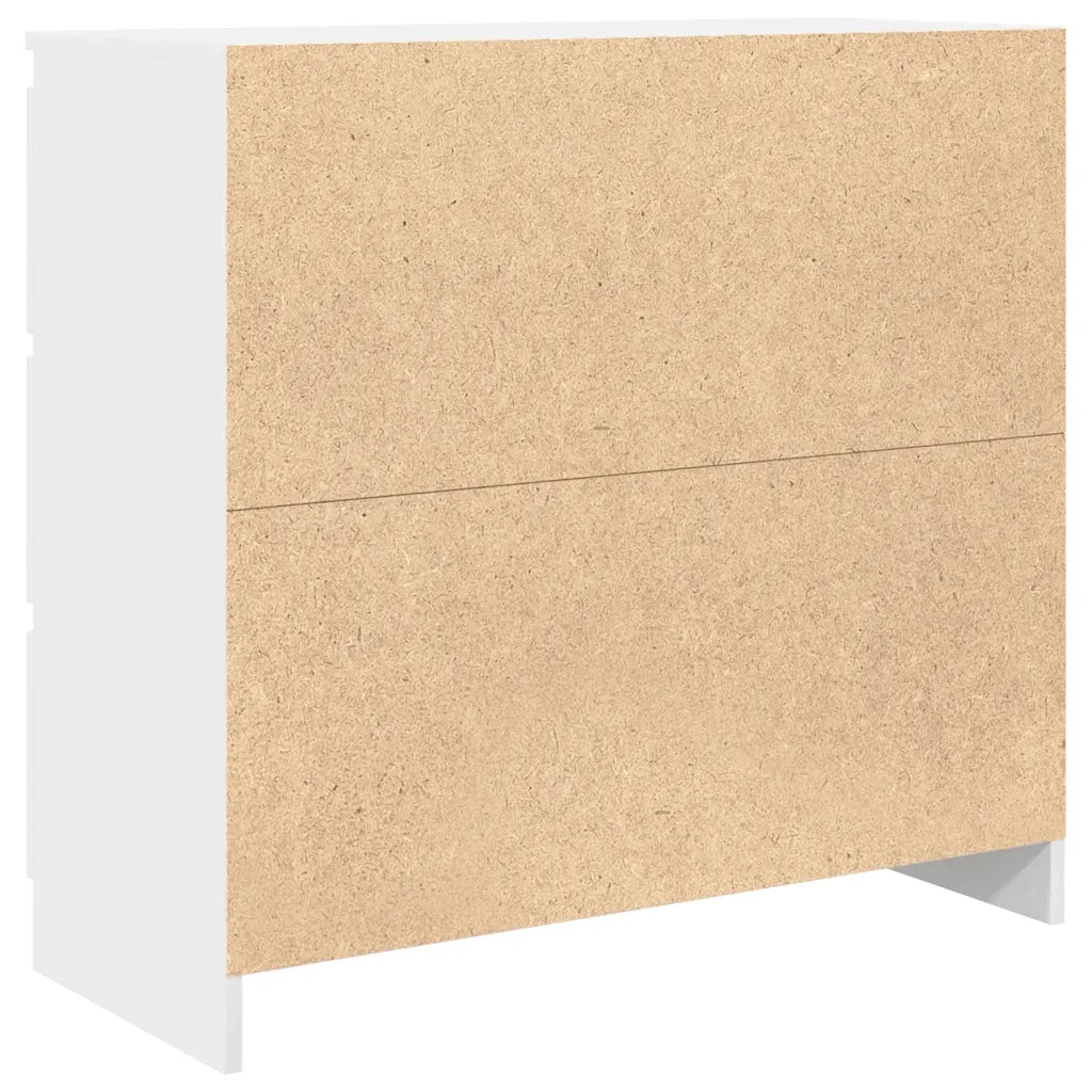 Credenza Bianca 80x35x76 cm in Legno Multistrato