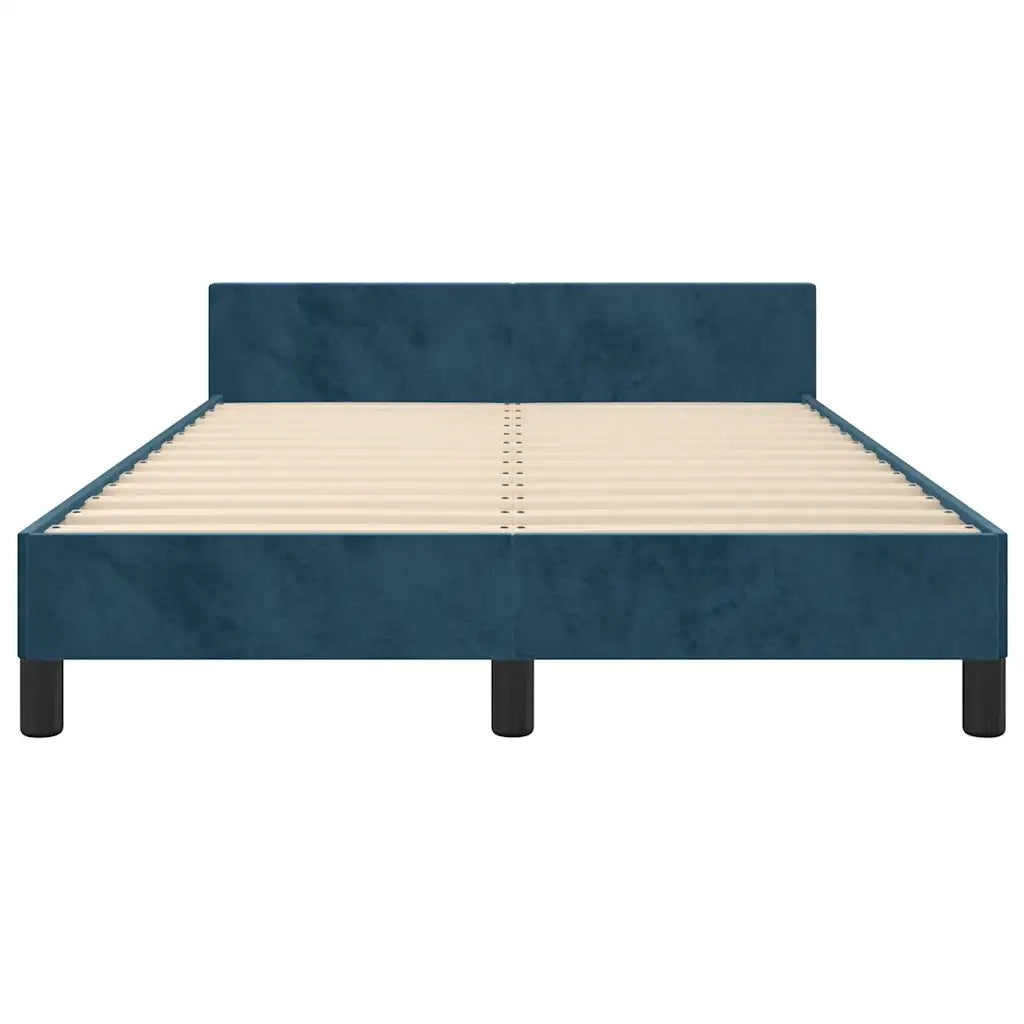 Giroletto senza Materasso Blu Scuro 120x200 cm in Velluto