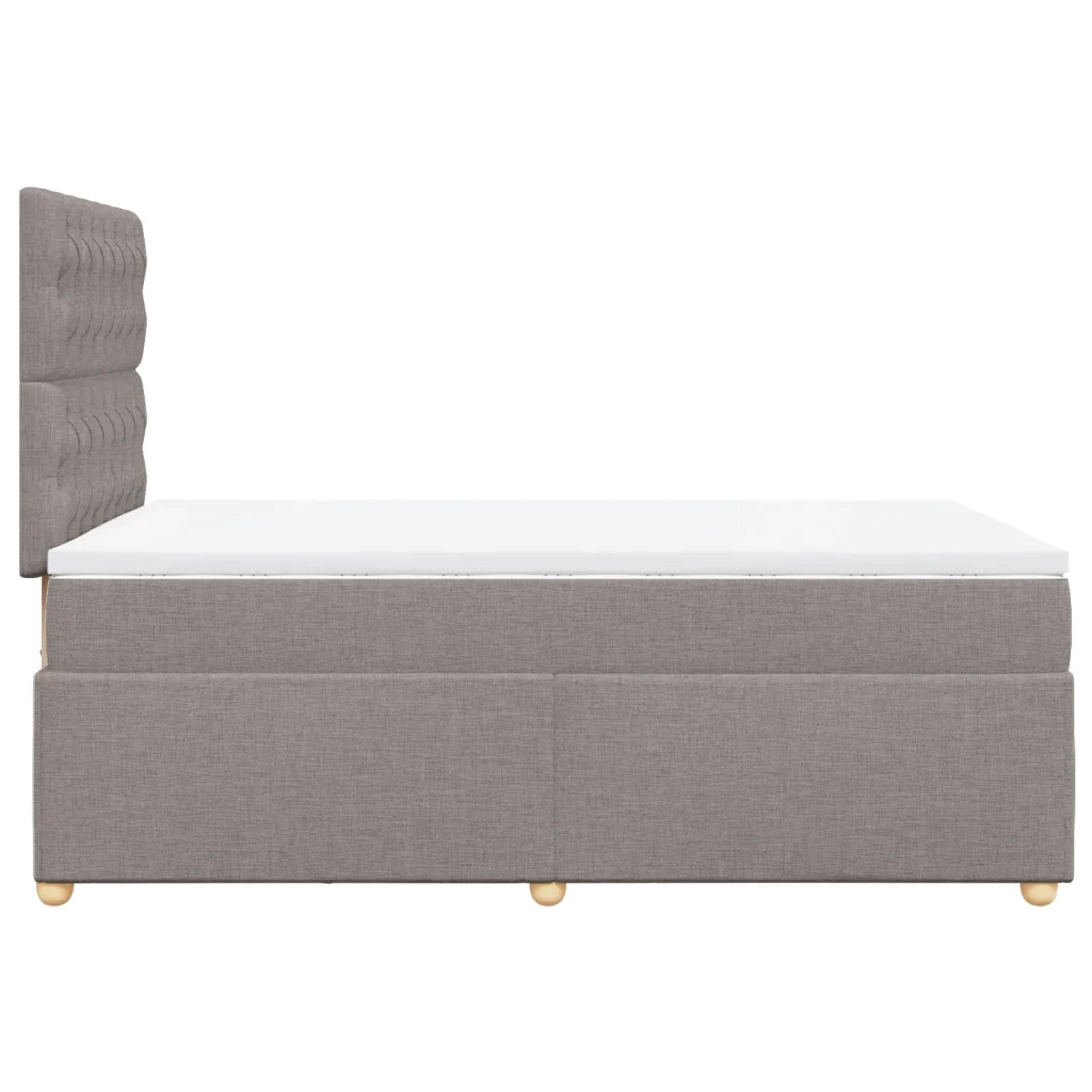 Giroletto a Molle con Materasso Tortora 120x200 cm in Tessuto