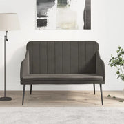 Panca-Sgabello Grigio Scuro 110x76x80 cm in Velluto 135854