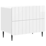 Armadio da Notte con cassetto Bianco Lucido 62 x 34,5 x 49,5 cm