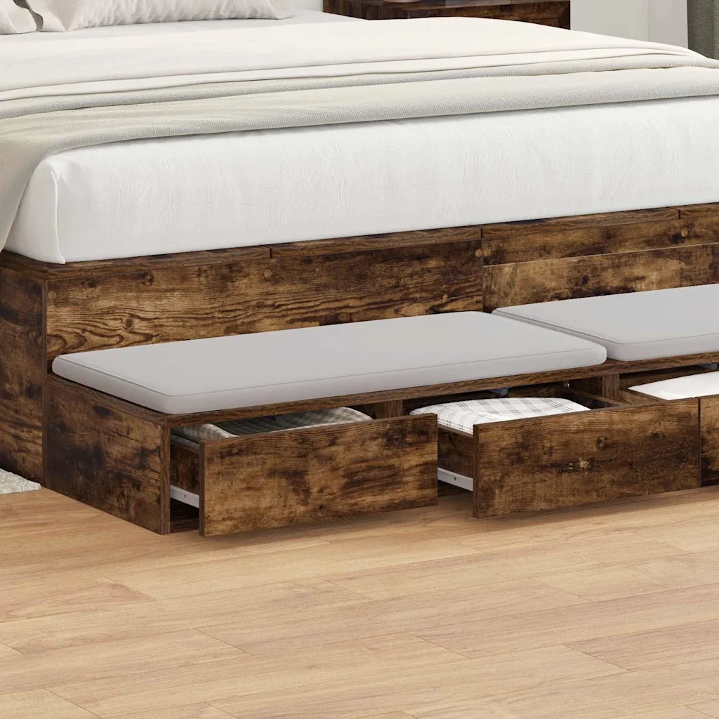 Cassetti per letto Rovere fumé 140 x 36,5 x 16,5 cm 866951