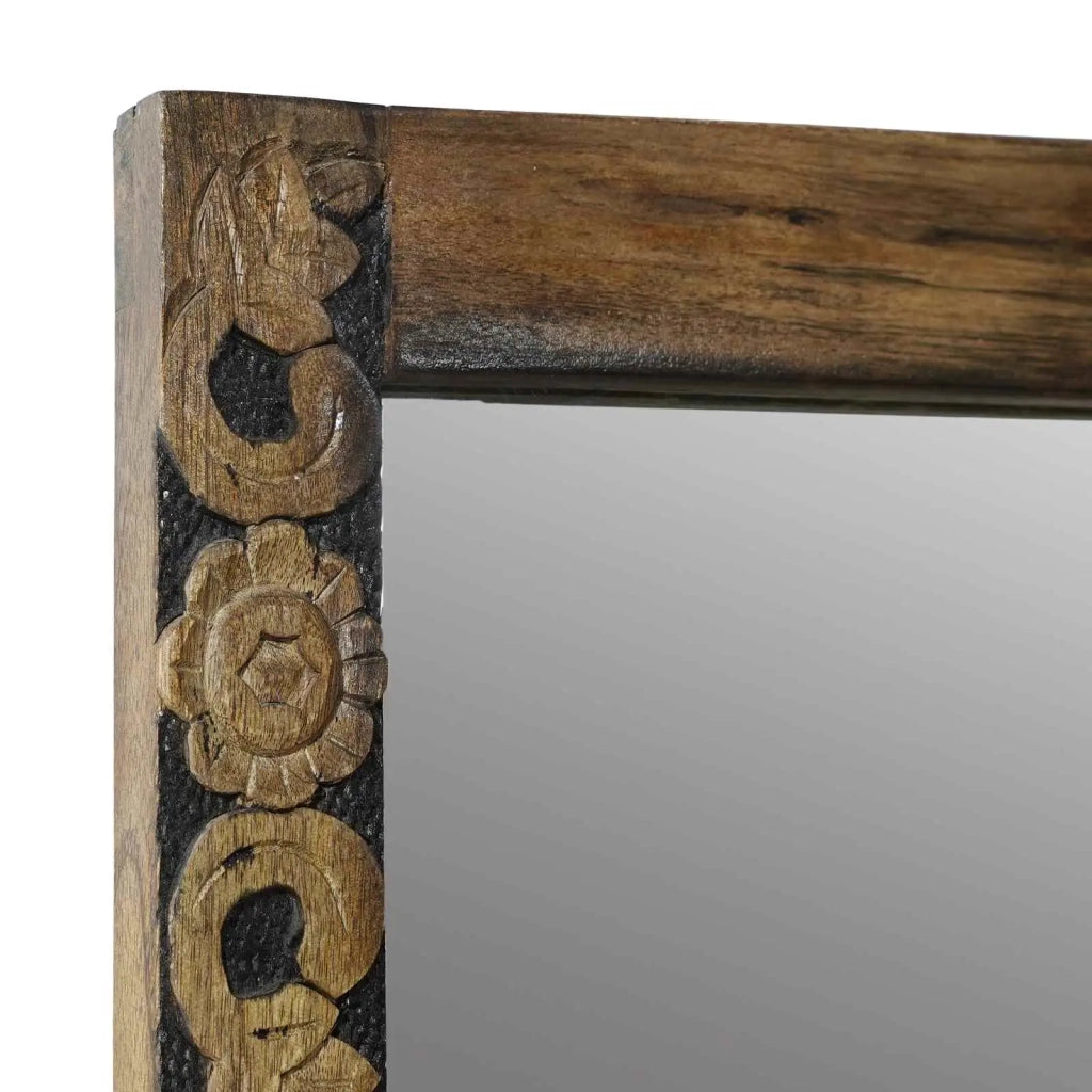Specchio da parete Rettangolare Marrone Noce 70 x 50 cm