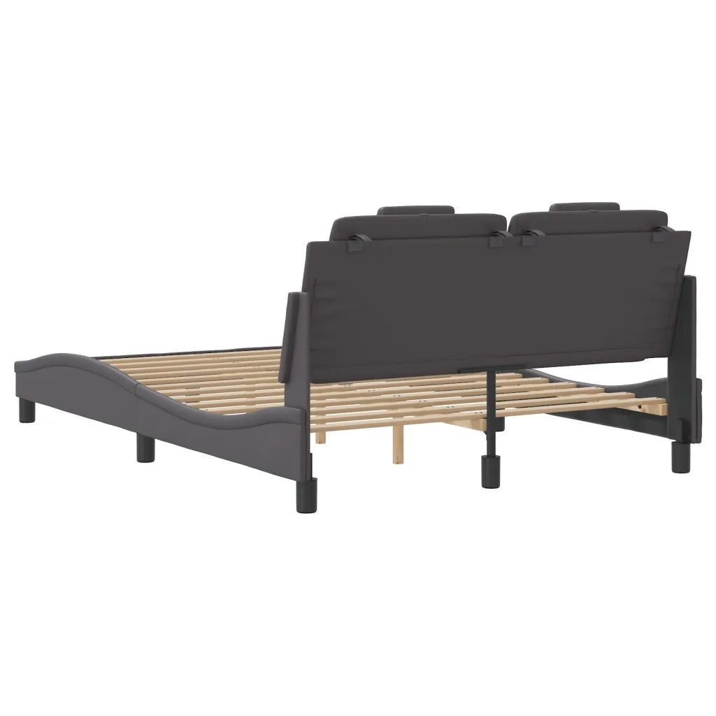 Giroletto Viana con LED senza Materasso Grigio 140x200 cm 3214025
