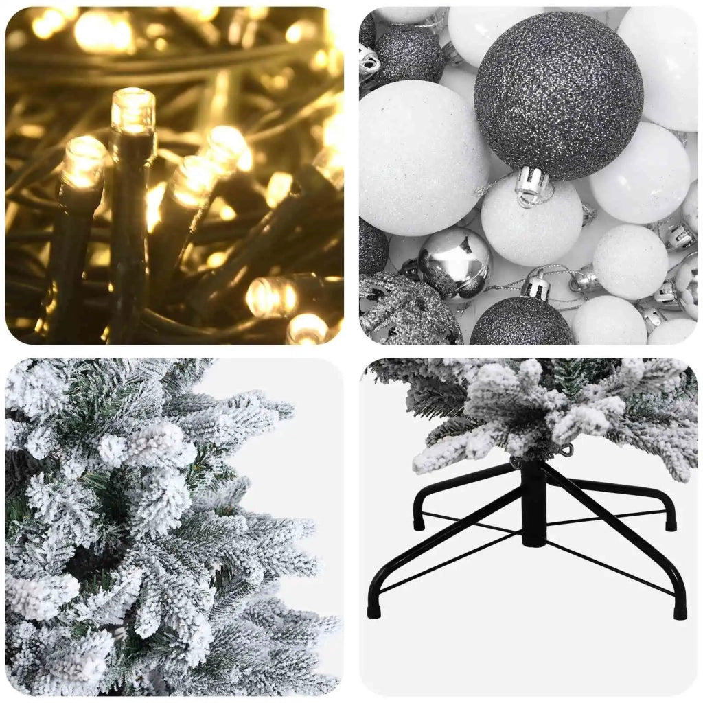 Albero di Natale artificiale con palline 180 cm 300 LED 3467195