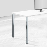 Kit 4 Gambe per Tavolo Regolabili Ø6x71/73 cm in Acciaio Emuca Nichel Satinato