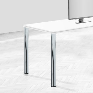 Gambe per Tavola Ø60 mm di Acciaio Nichel Satinato Acciaio Emuca