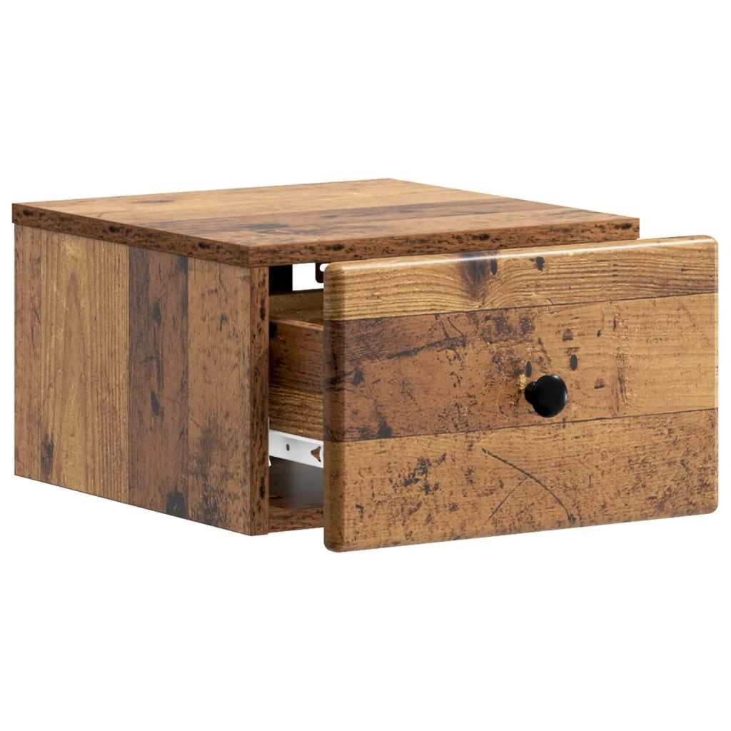 Mobiletto da notte a muro Legno antico 34,5 x 33 x 20 cm 899121