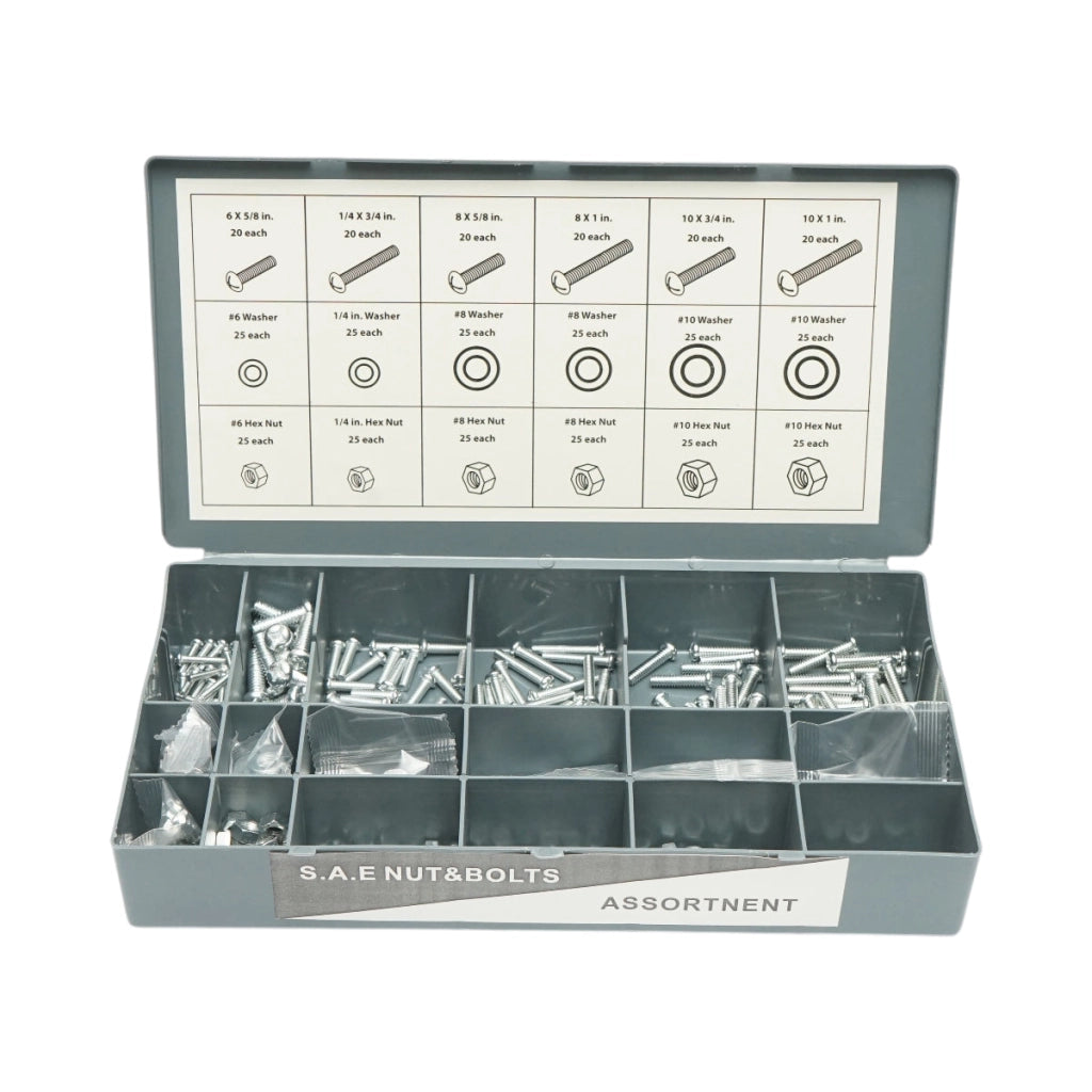 Kit viti per legno, metriche, pollici con dadi e rondelle 1200 pezzi