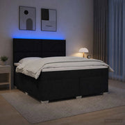 Letto box spring con materasso Nero 140 x 200 cm Tessuto 3454896