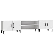 Mobile TV multimediale mensola TV credenza mobile TV sala da pranzo soggiorno camera da letto 180 x 31,5 x 40 cm legno ingegnerizzato bianco 02_0026092