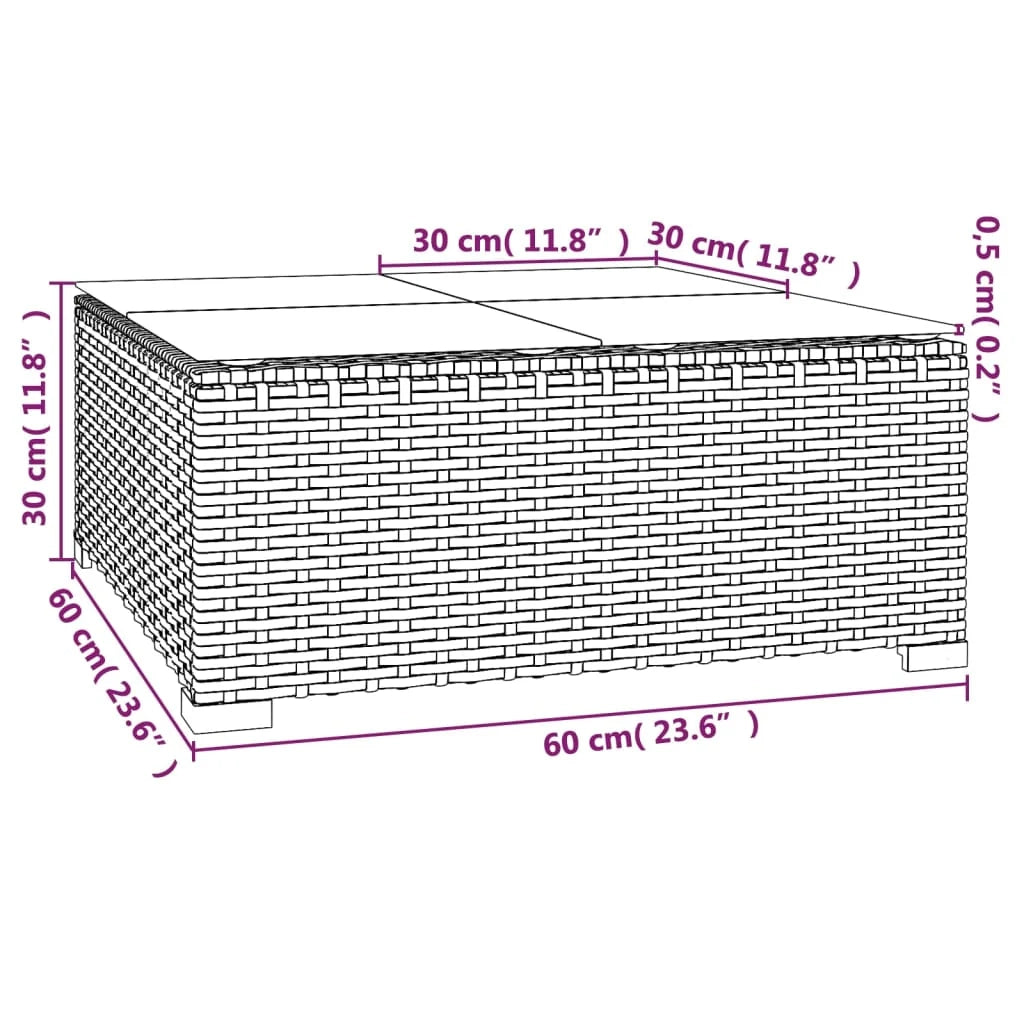 Set di mobili da giardino mobili da esterno set da 3 pezzi con cuscini resina intrecciata nera 02_0015984