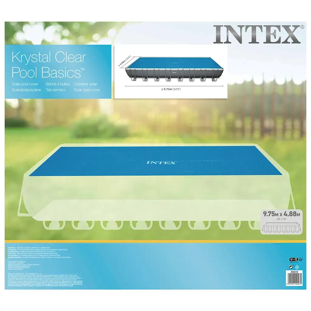 INTEX Copertura Solare per Piscina Blu 960x466 cm in Polietilene 3202959