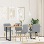 Sedie da Pranzo 4 pz | Sedie da cucina Grigio Chiaro in Tessuto