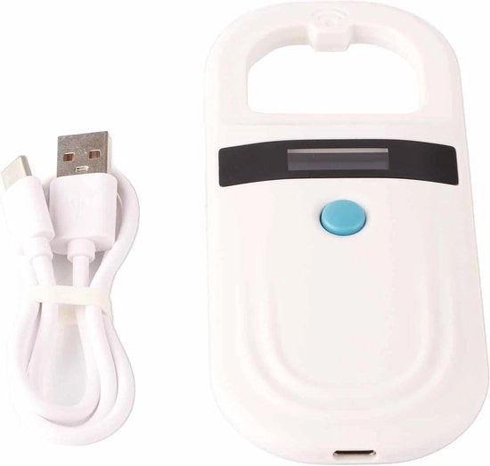 Scanner a chip ID USB caricabile - display OLED - memoria di 128 tag - ISO 11784/11785
