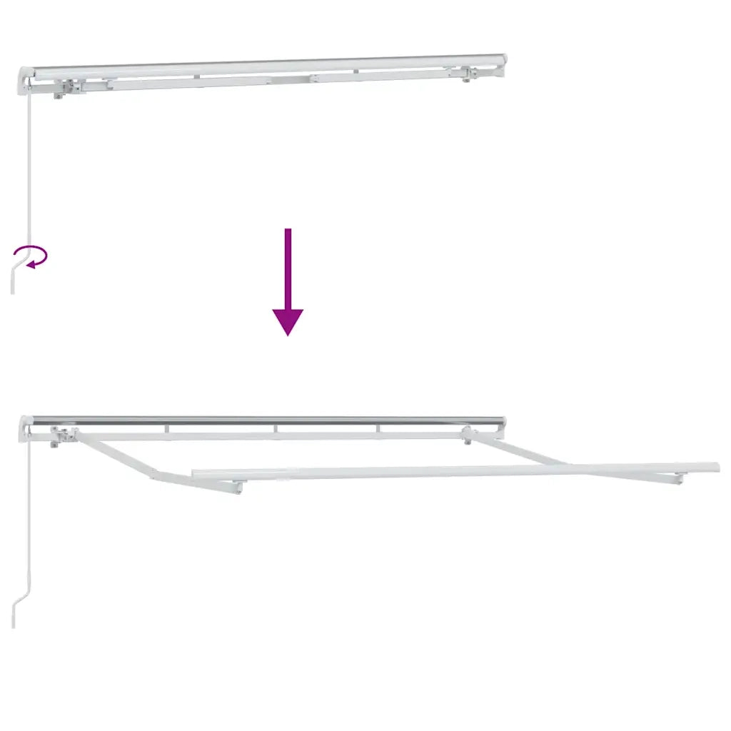 Tenda Retrattile Antracite 250 x 200 cm Tessuto 3329369