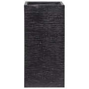 Vaso per piante Fioriera alta in argilla in fibra nera quadrata 33 x 33 x 70 cm Accessori da giardino per interni ed esterni