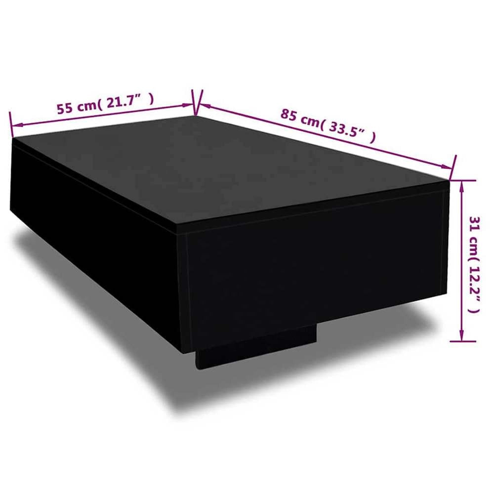 Coffee Table High-gloss Black