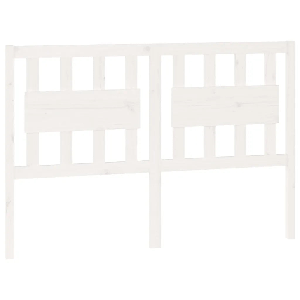 Testiera | Testata per Letto Bianca 140,5x4x100 cm Legno Massello di Pino