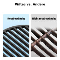 Set 2x Griglia in ghisa, forma a mezza luna, 46,7 x 22,8 x 0,9 cm, per barbecue, bistecchiera, ideale per grigliare carne, pesce, verdure