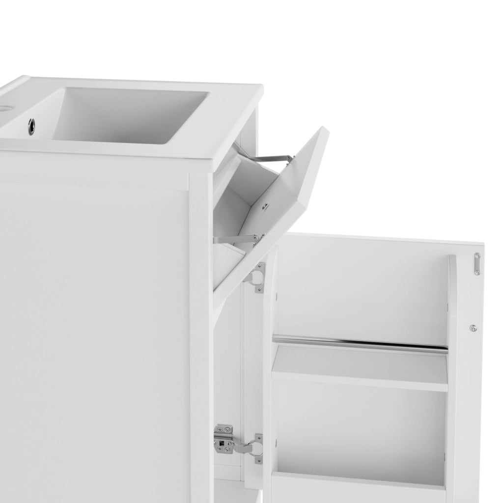 Mobile bagno 51x46x87 cm bianco MDF con lavabo e cassetto
