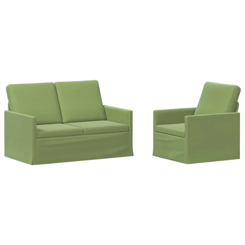 Set di divani 2 pcs Verde chiaro Velluto (V) 3433193