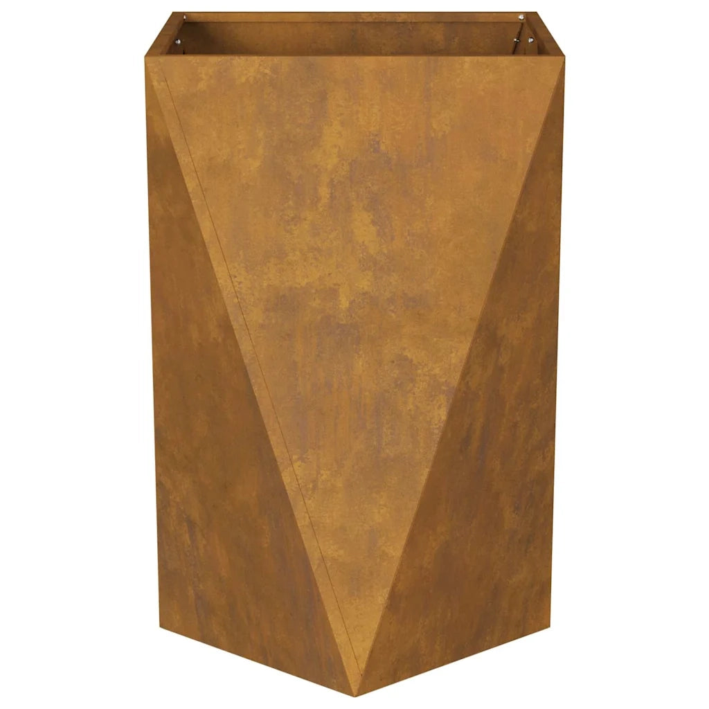 Fioriera 2 pz-Set di 2 Vaso-Contenitore per Piante Ruggine 50 x 50 x 75 cm