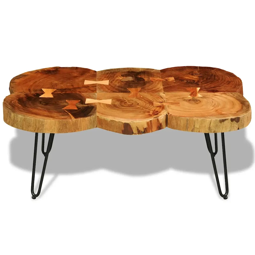 Tavolino da CaffÃ¨ 35 cm 6 Tronchi in Legno Massello di Sheesham  cod mxl 25461