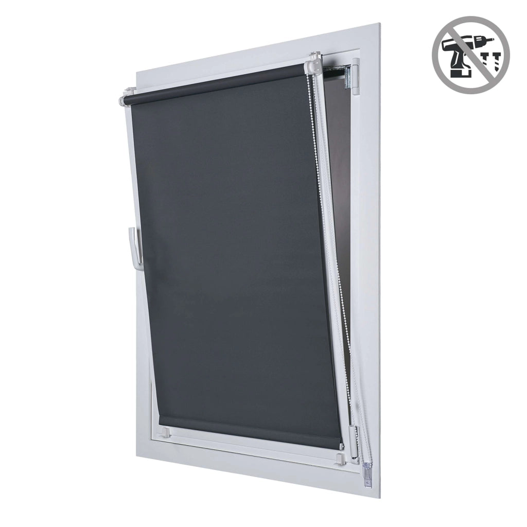 Tenda a Rullo Oscurante installazione senza foratura EasyFix Grigio 60x180 cm