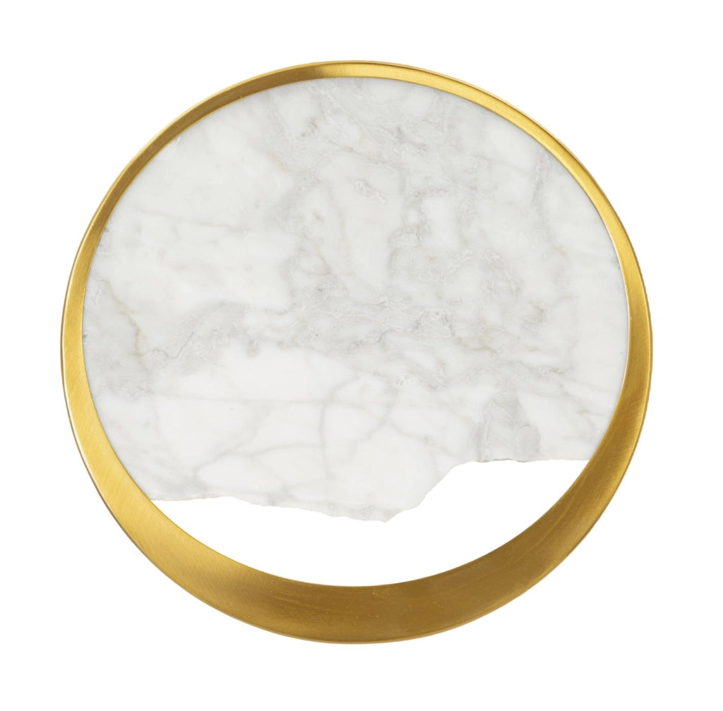 Lampada da Muro Marble 24x6x24 cm in Marmo e Ferro Oro e Marmo
