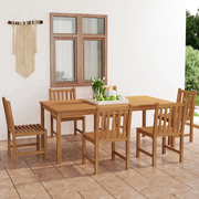 Set da Pranzo per Esterni 7 pz in Legno Massello di Teak cod mxl 51605