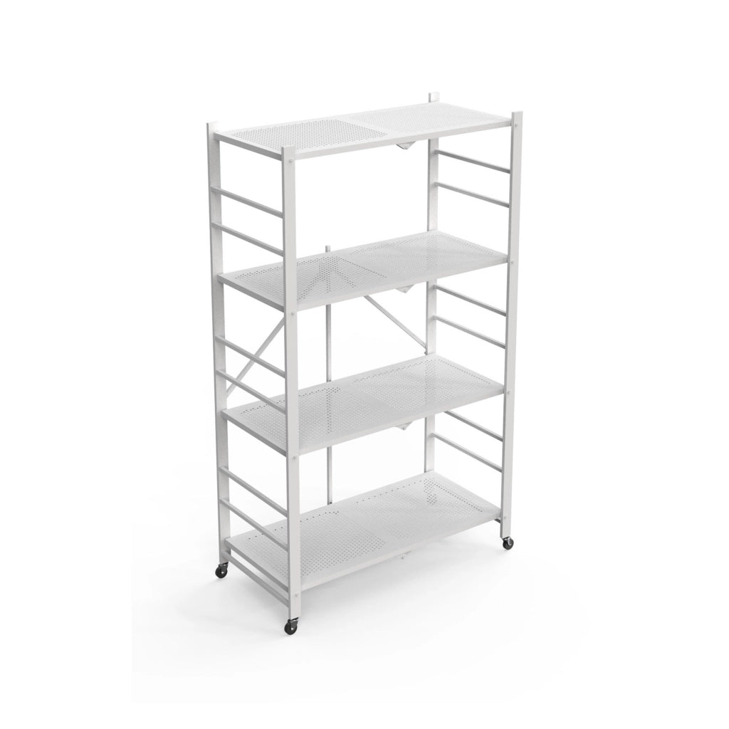 Soprana, Scaffali Ruote, 71x38x121h cm Bianco