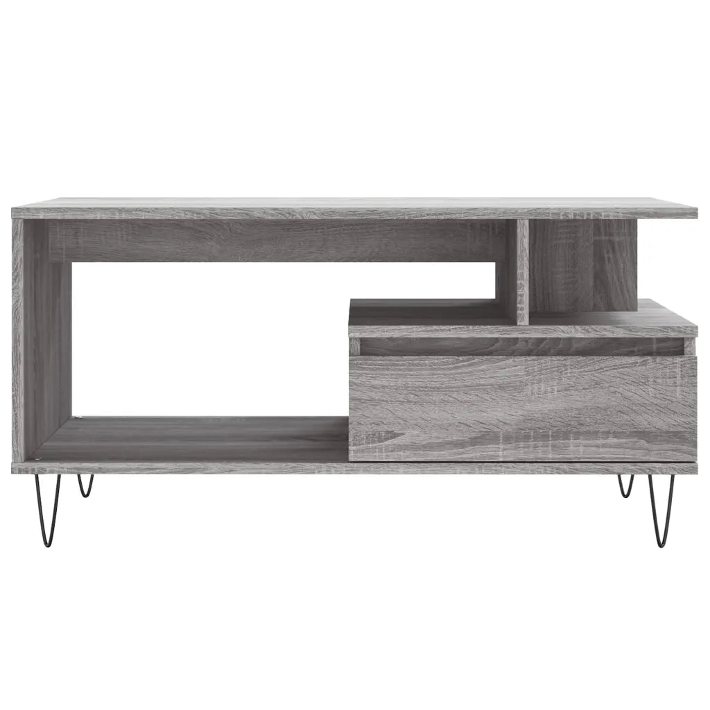 Tavolino da salotto | Tavolino da caff¨¨ | Tavolino da Soggiorno Grigio Sonoma 90x49x45 cm Legno Multistrato