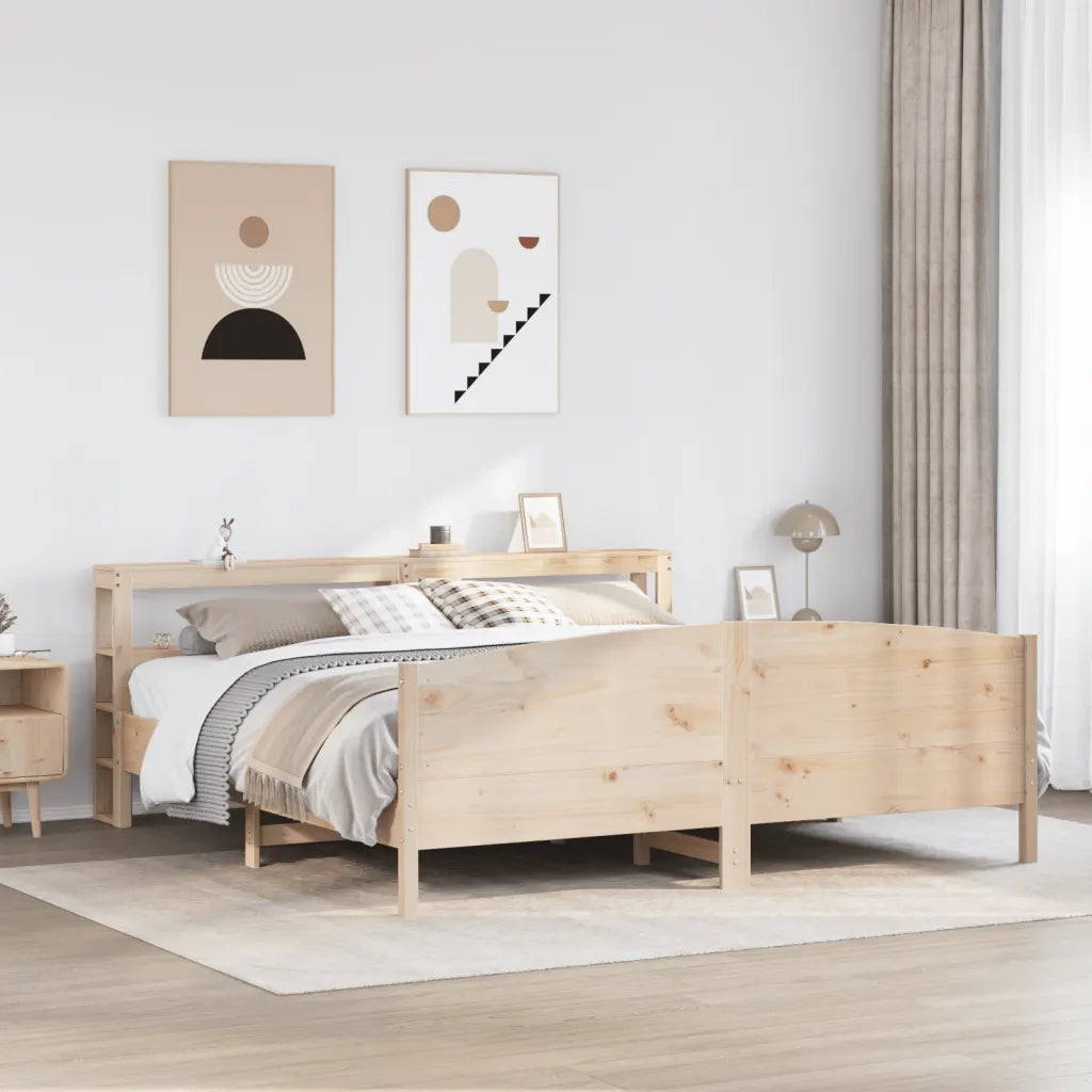 Letto senza Materasso 200x200 cm in Legno Massello di Pino 3306213