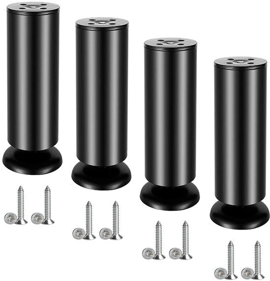 Set di 4 sostegni per mobili in acciaio inossidabile 15 cm - Protezione del pavimento con gomma - Design duraturo e elegante
