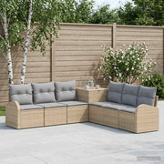 Set di divani 7 pz Beige e Grigio Chiaro 3448709