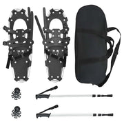 Racchette da neve 3 in 1 con bastoni da trekking Argento e Nero CFW6229025
