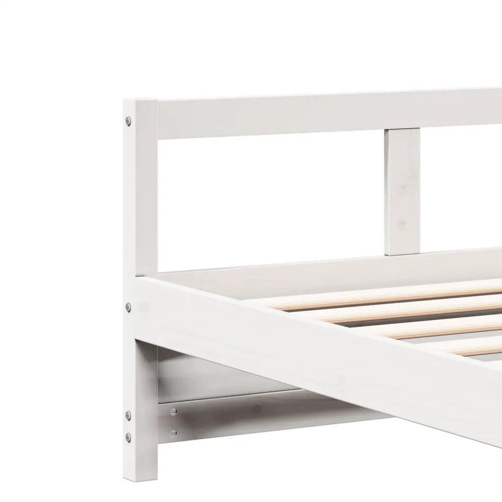 vidaXL Dormeuse con Materasso Bianca 80x200 cm Legno Massello di Pino