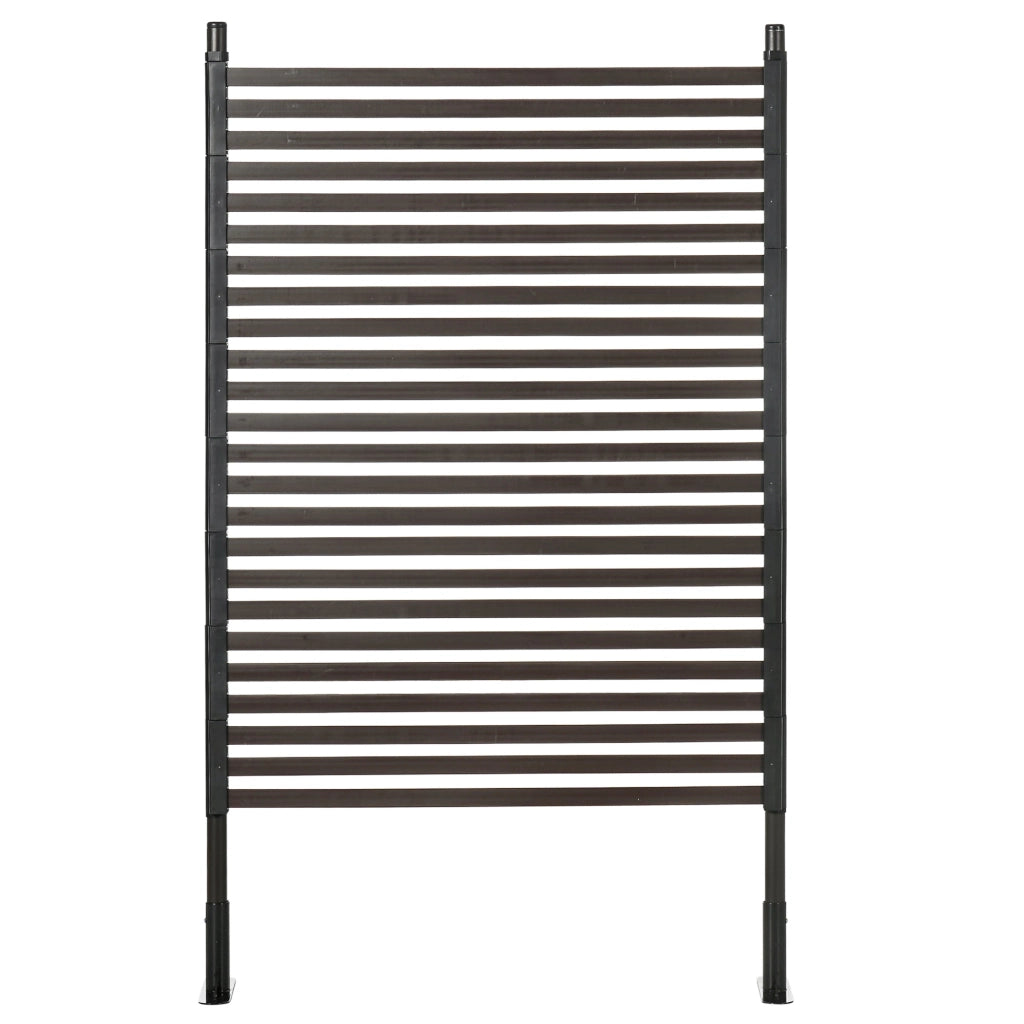 Recinzione Divisorio da Giardino 93x22x150 cm Modulabile Autoportante in Acciaio Marrone