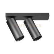 GFA1477H-  FARETTO SPOT ORIENTABILE 2 LUCI ATTACCO LED 2700K 2062LM 2X12W COLORE NERO SATINATO D.5,5CM BASE 26,5X5,5CM