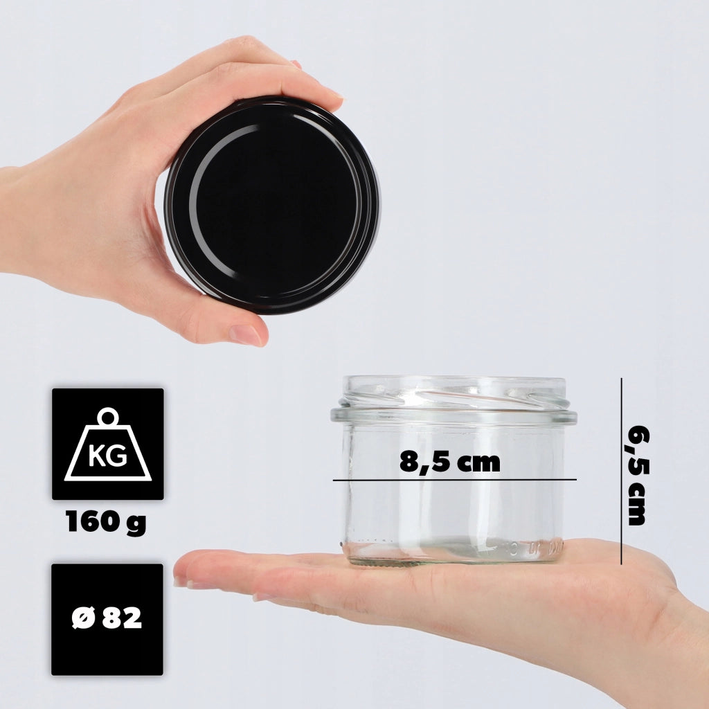 KADAX 50x Barattolo 235ml + Tappo Fi82 Barattolo Marmellata