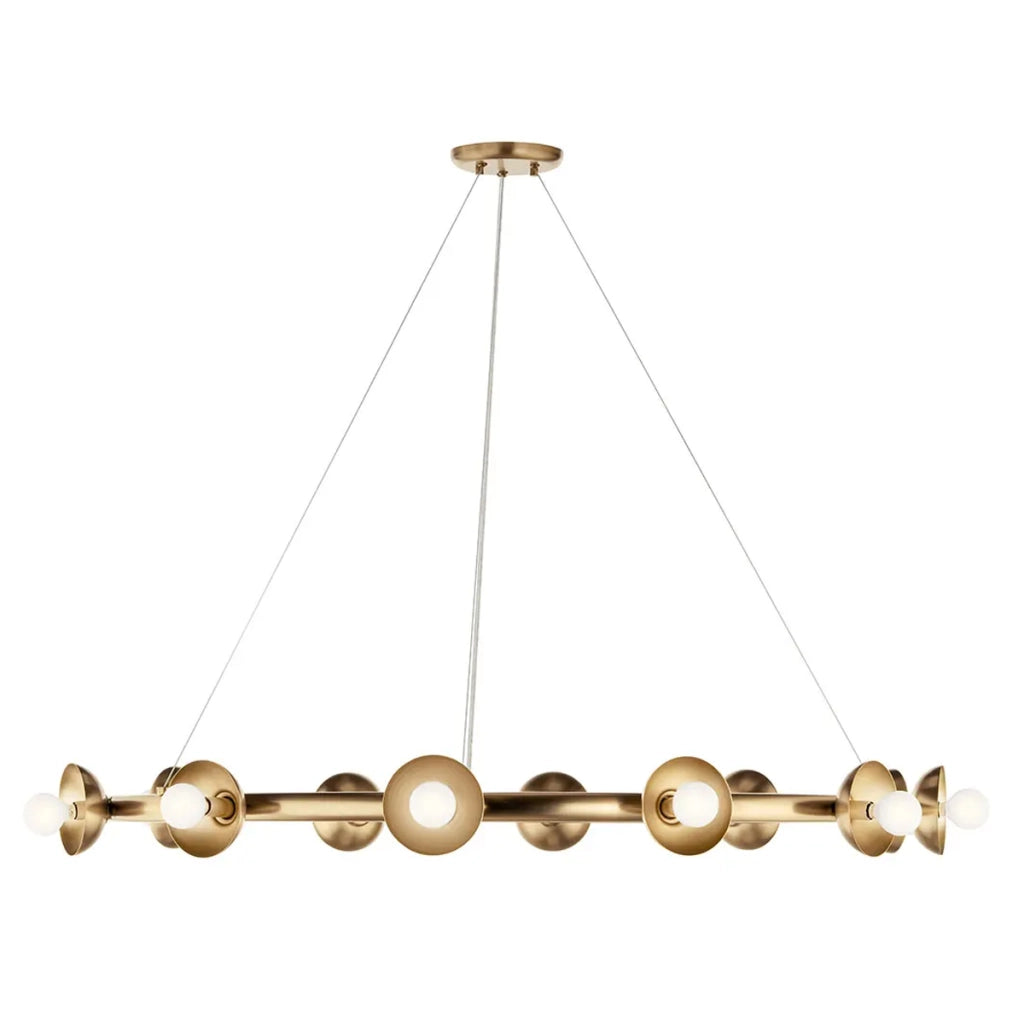 Lampadario ring loft oro 88cm 9xE14 Kichler Palta