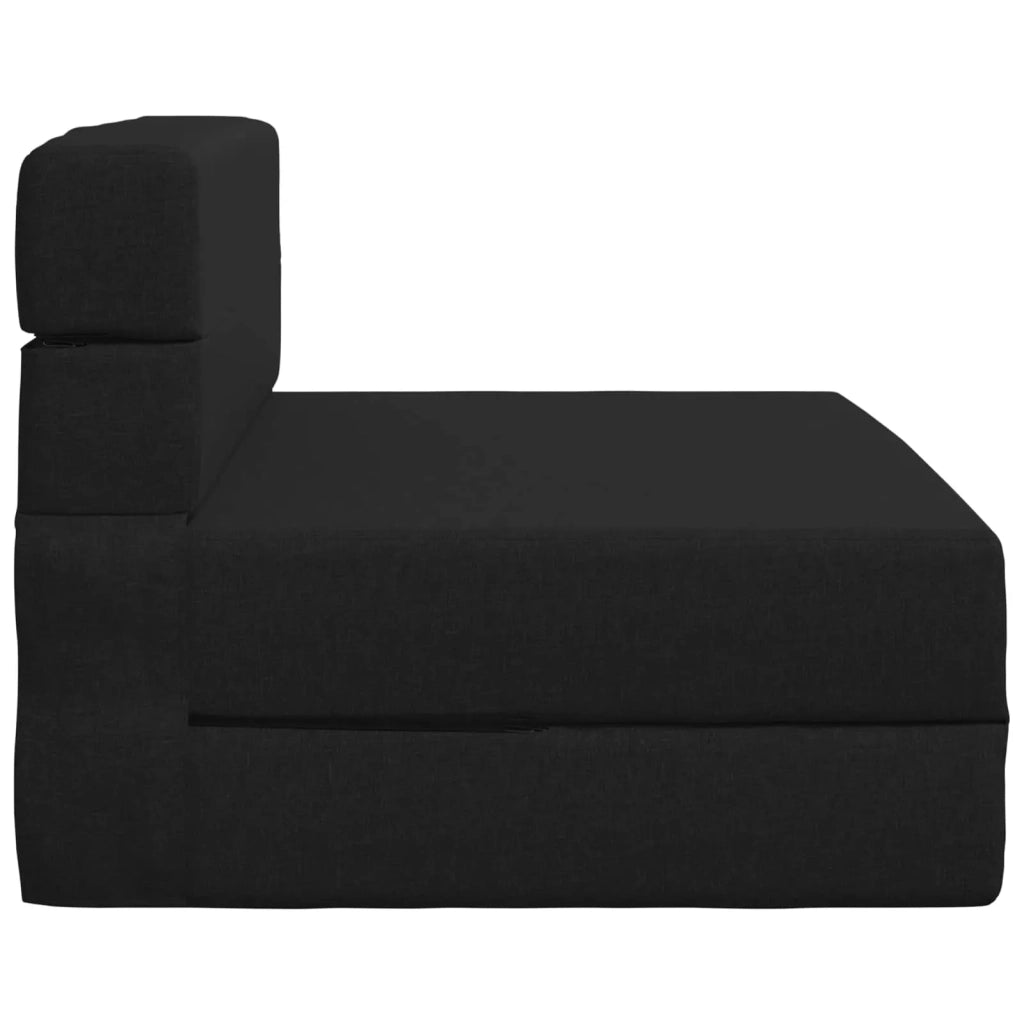 Divano Letto Pieghevole Nero 100 x 80 x 60 cm Tessuto 900104