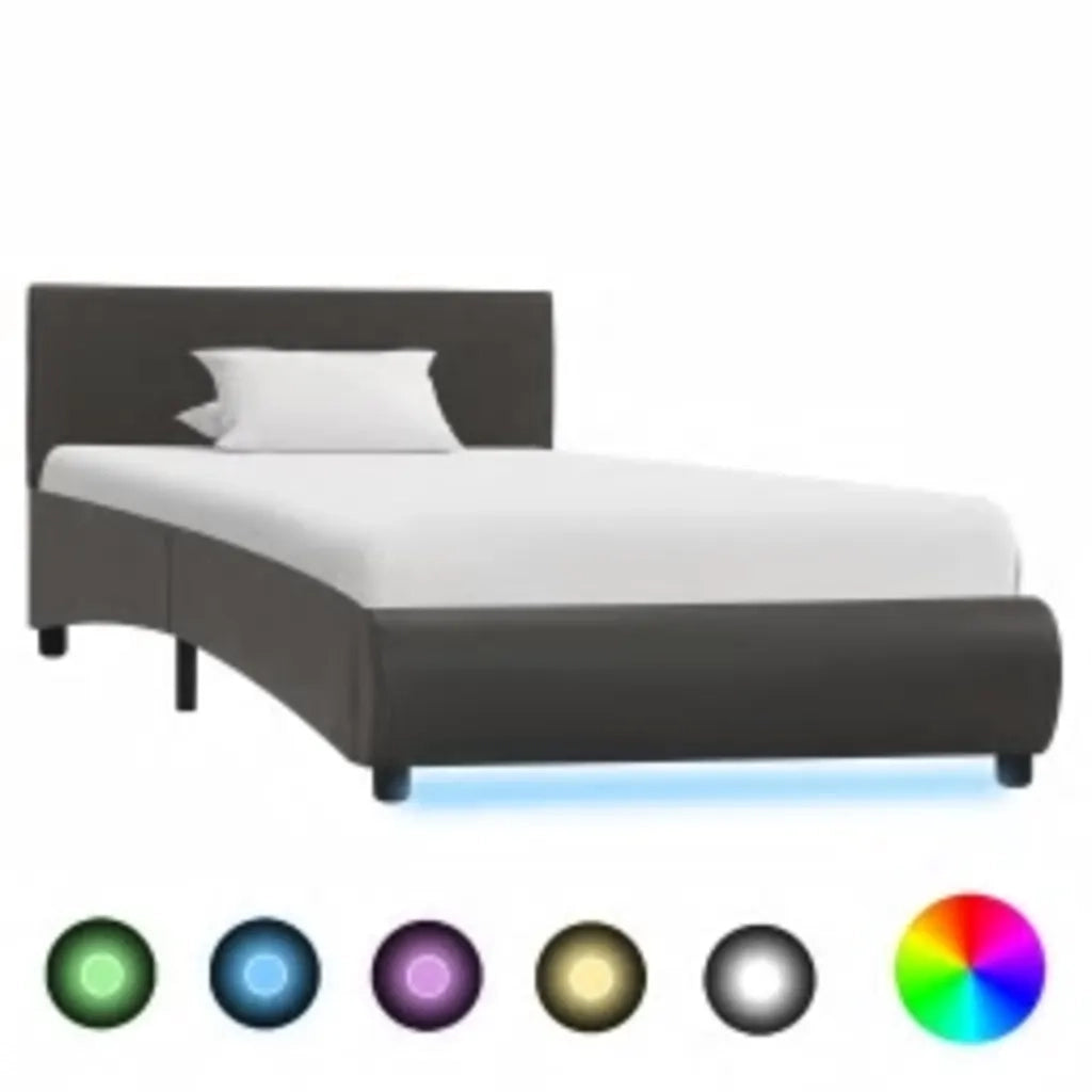 Giroletto con LED Grigio in Similpelle 100x200 cm