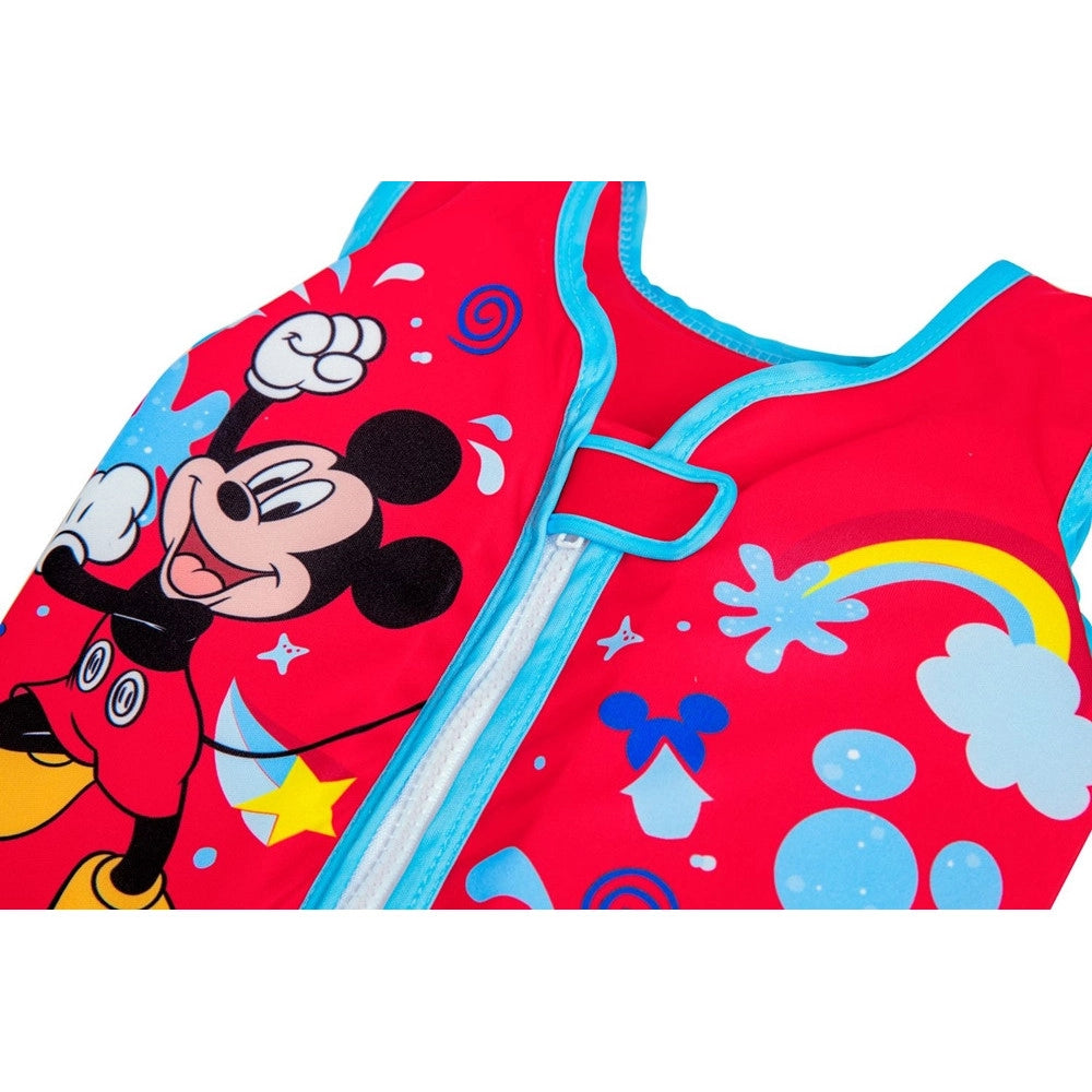 Trade Shop - Gilet Cuscinetti In Schiuma Salvagente Giubbotto Mickey Trainer Bambini 1-3 Anni 9101d -